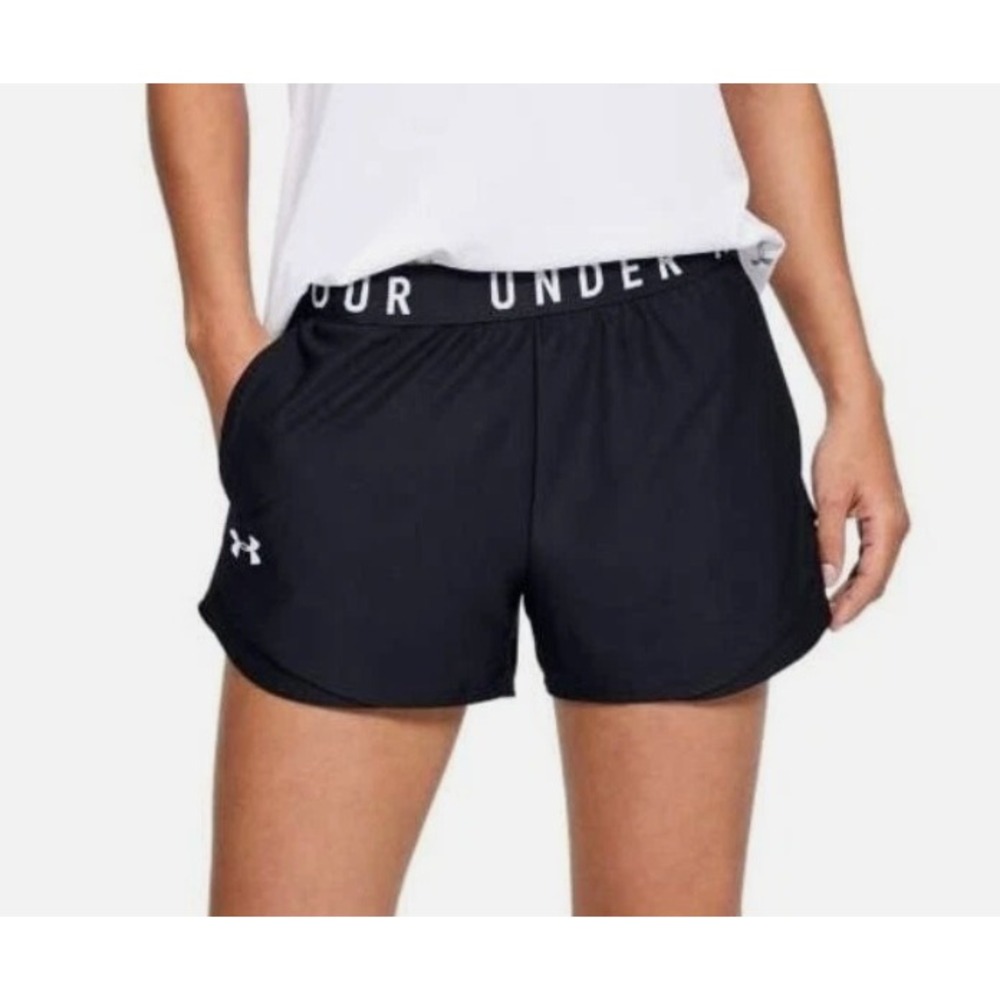 Under Armour Play Up Shorts XS Black HeatGear Athletic Gym Training Activewear